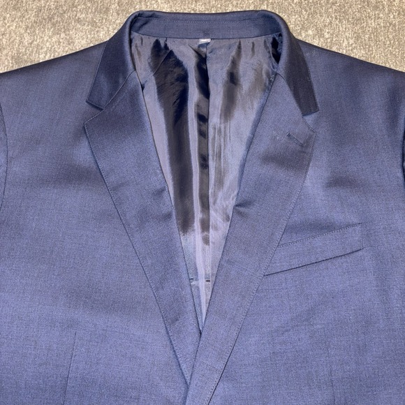 Bonobos Blazer Sport Coat 2 Button Slim Fit Jacket Men's Size 44R Blue Wool Suit - Picture 1 of 12